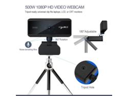 Cámara Web Hxsj S3 5mp Con Enfoque Automático 1080p Con Micrófono Y Tapa De Privacidad Para Pc Y Portátil