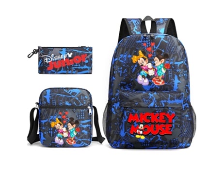KOHREE Conjunto de tres piezas de mochila escolar para estudiantes de Mickey Mouse