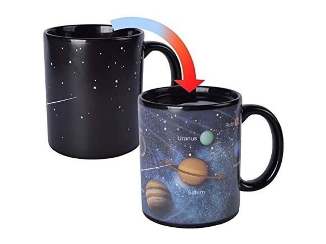 Taza De Café Cambia Color, Taza De Porcelana Cielo Estrellado Sistema Solar Regalo Cumpleaños