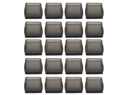 20 Protectores Rectangulares De Silicona Para Patas De Sillas/mesas, Antiarañazos, Reducen El Ruido, Transparentes, Negros.