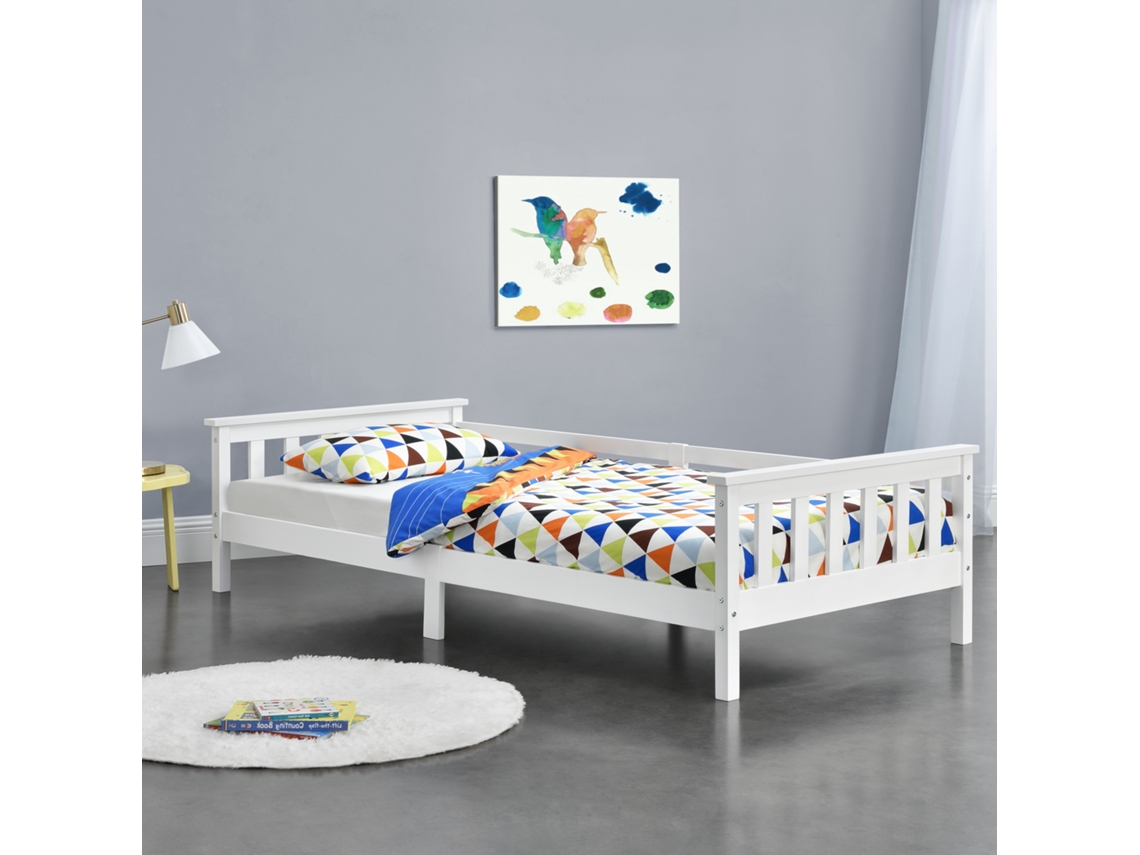 Estructura de Cama Infantil [EN.CASA] (Blanco - Madera - 90x200 cm)