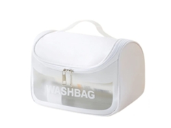 Nécessaire Unisex Aseo Viaje Maquillaje Recipiente Tamaño Pvc Blanco (8.66x6.3x5.51polegadasenrolado8.66x6.3polegadasaberto)