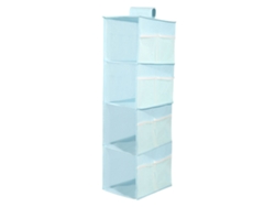 Bolsa De Almacenamiento Colgante Plegable De Tela Oxford De 4 Capas Para Sujetadores, Bragas Y Calcetines - Azul