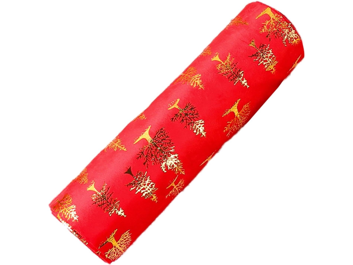 Decoración Navideña Para Mesa Rollos Felpa