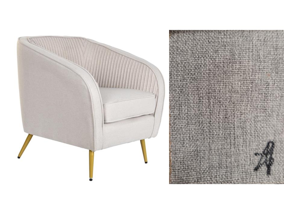Sillon Poliester Metal Gris 70x68x73cm