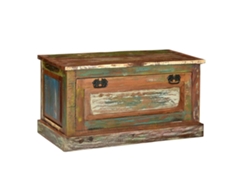 Banco Zapatero De Madera Maciza Reciclada
