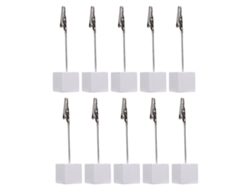 10 Soportes De Madera Para Números De Mesa Con Pinza De Cocodrilo Para Fotos, Notas Y Eventos.