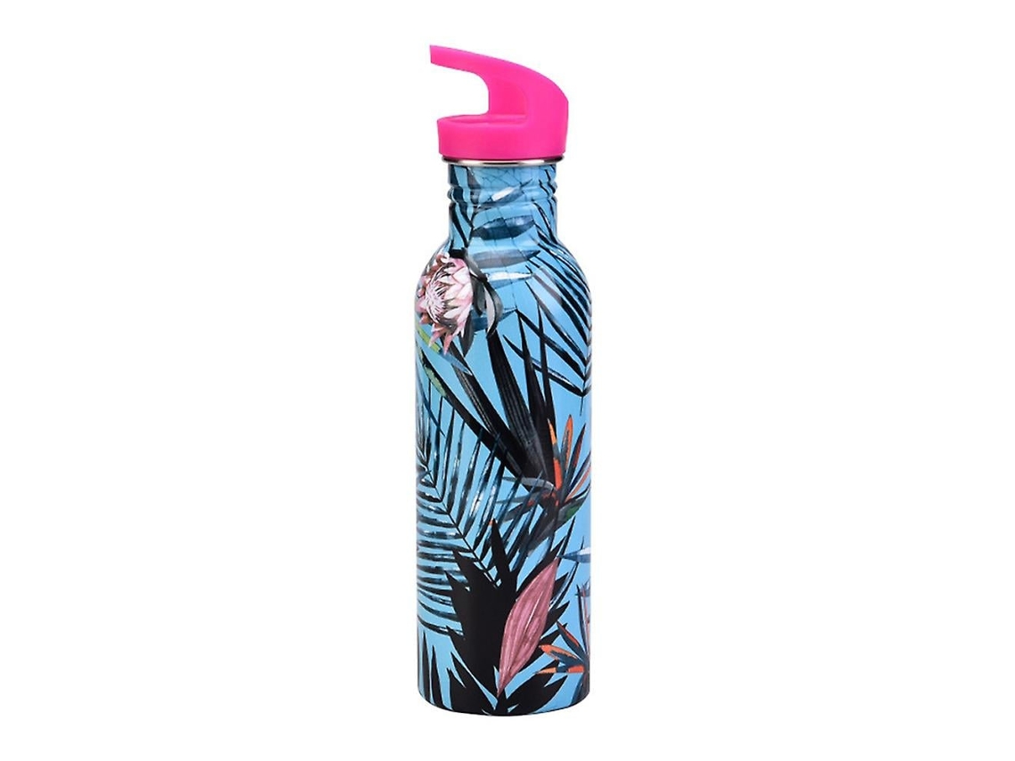 Taza De Acero Inoxidable Pared Simple 750 Ml Con Pajita, Botella Agua Para Deportes Al Aire Libre, Portátil