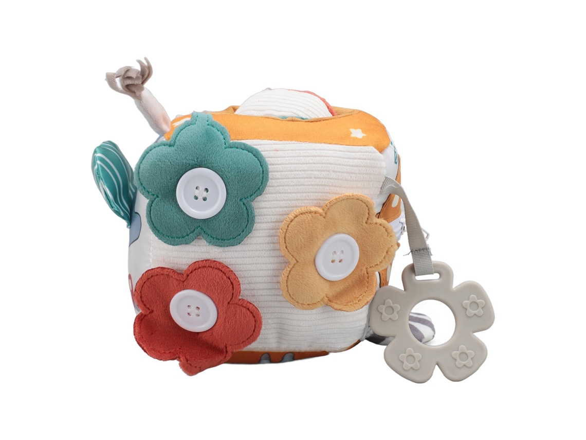 Juguete De Actividades Para Bebés Con Dados De Tela, Espejo, Sonido Y Desarrollo De Habilidades Motoras.