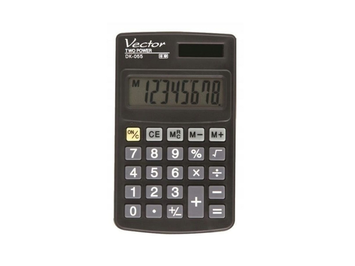 Calculadora Vector Dk 055 de plástico negro