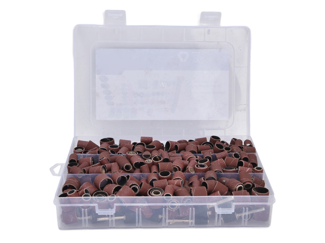 Juego De 384 Piezas De Casquillos De Rodillo Para Lijado Con Mandriles De Resina Para Tallado De Madera Y Metal.