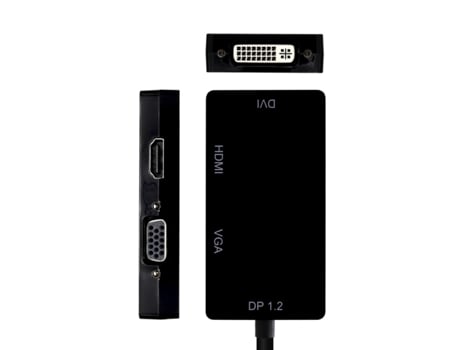Aisens A125-0465 Adaptador Cable Video 0.15M Displayport Vga + HDMI + Dvi Negro