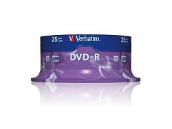 Dvd+R  VERBATIM  16X AD.AZO 4,7GB CAKE25