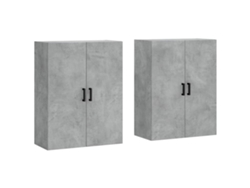 Juego de 2 armarios de pared, gris cemento, 69,5 x 34 x 90 cm, MAISON EXCLUSIVE
