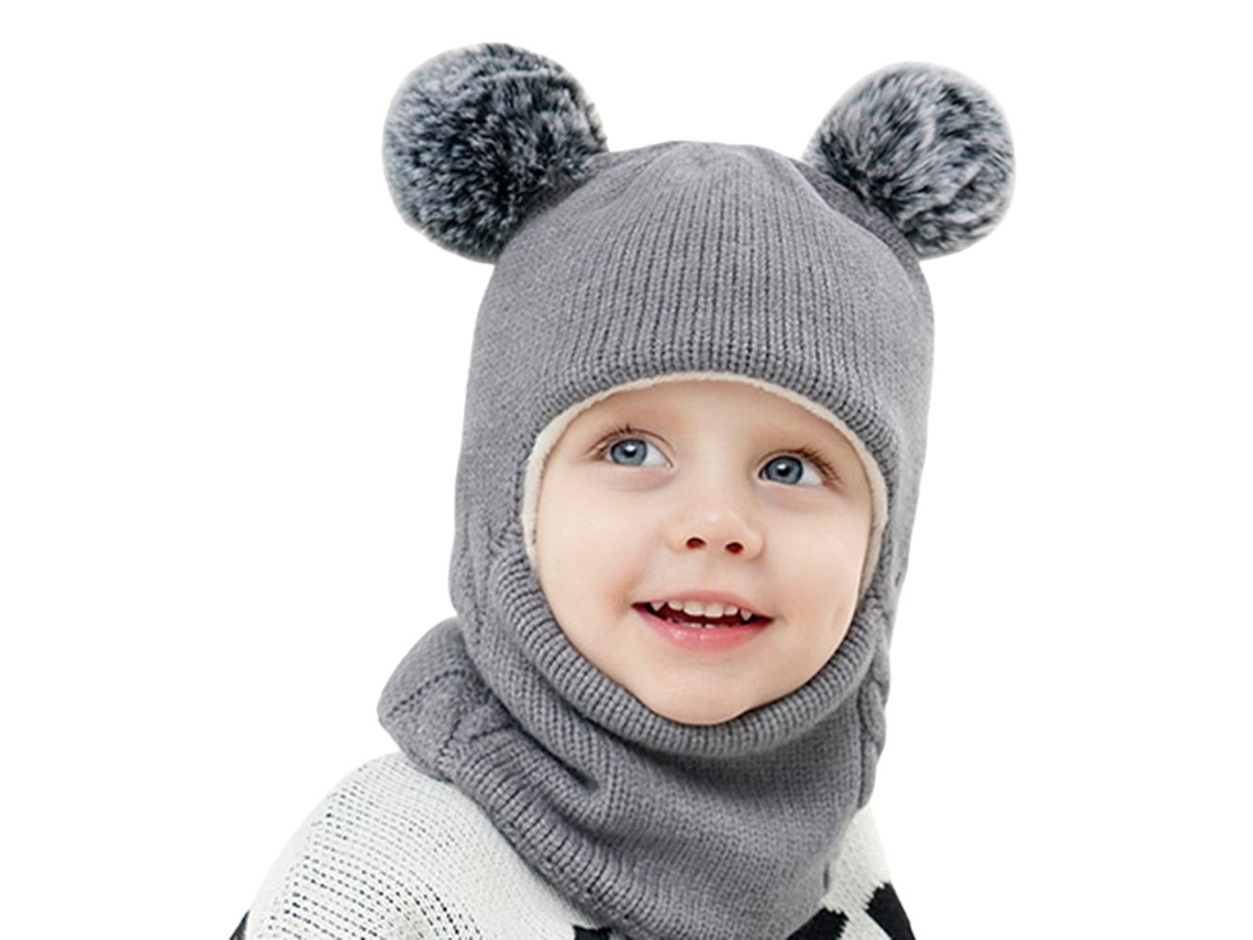 2026-conjunto De Gorro Y Bufanda Para Niños Niñas, Gorro De Punto Con Orejeras Y Bufanda, Forrado De Felpa Gruesa, Caliente Con Pompones