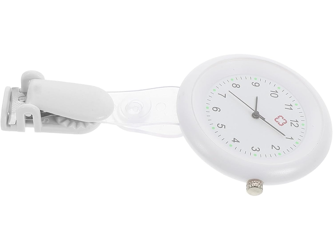 Reloj Pulsera Redondo Mujer Ideal Enfermeras Médicos Broche Solapa Clip