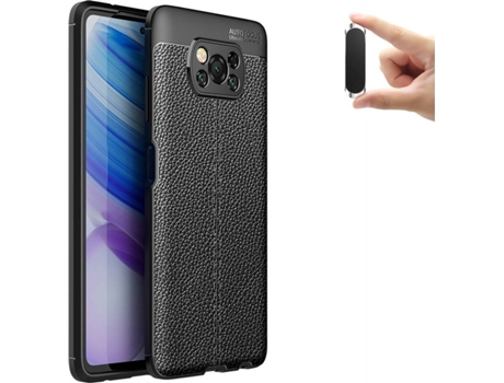 Carcasa y Soporte Xiaomi Poco X3 NFC Rugged Leather Negro