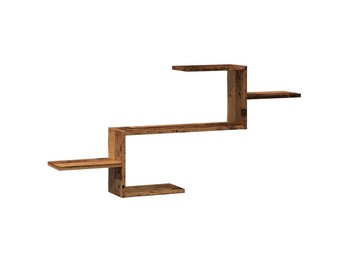 Maison Exclusive - Estante De Pared Madera De Ingeniería Envejecida 104x15x49 Cm