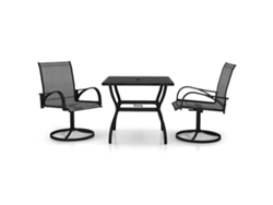 Maison Exclusive - Juego De Comedor Para Jardín 3 Piezas Textilene Y Acero