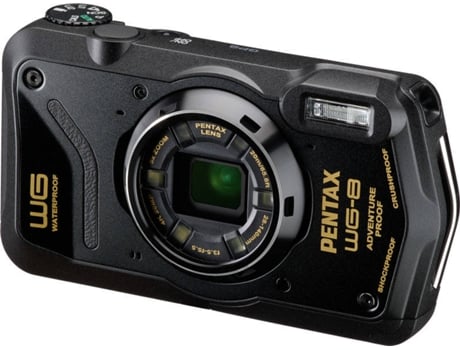 Cámara Fotográfica Compacta Acuática PENTAX WG-8 (Negro - 20 MP - ISO: 125 a 64000 - Zoom Óptico: 5x)