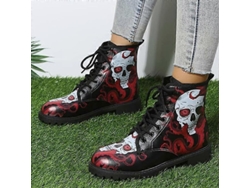 2026altiro-botas De Invierno Punk Para Mujer Con Cordones Y Plataforma Para Navidad Y Halloween Eur36 Patrón3
