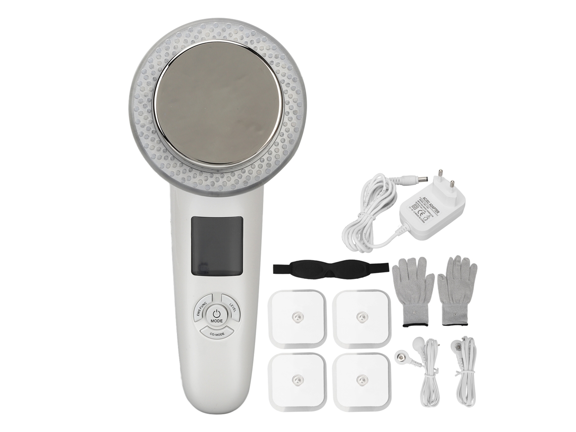 Masajeador Eléctrico Facial Y Corporal 6 En 1 Con Radiofrecuencia Para Reafirmar La Piel, Quemar Grasa Y Vibración De Alta Frecuencia.