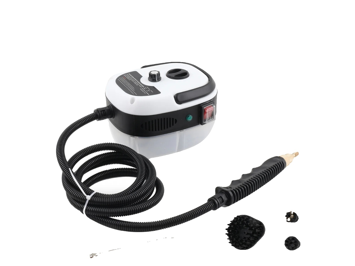 Limpiador a vapor, 2500 W, temperatura máxima de 105 °C / 229 °F, manguera de vapor de 2,2 m, cable de alimentación de 1,5 m, alta presión (OEM)