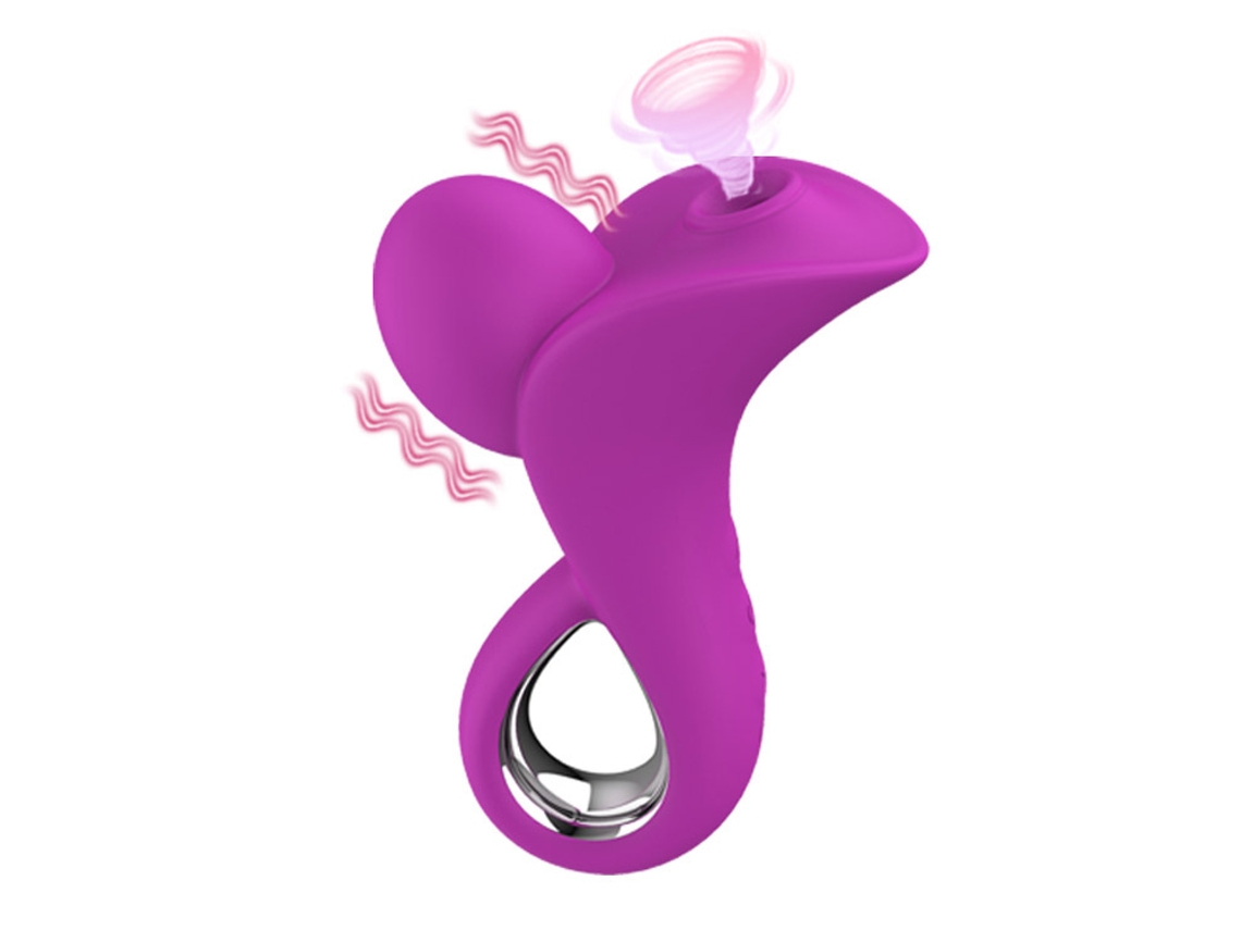Vibrador De Masaje De Succin 2 En 1 Para Mujer (rojo Rosa) Yizhood