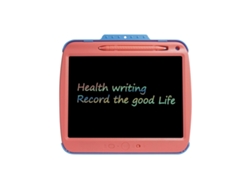 Tableta De Escritura A Mano Lcd Recargable De 9 Pulgadas Con Líneas De Colores (rosa) Y Tablero De Escritura Electrónico Transparente