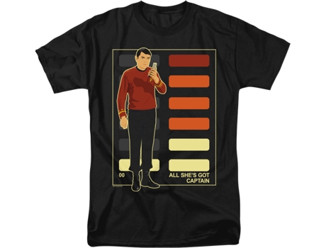 Camiseta Unisexo DEEPSTONE All She's Got Star Trek Negro (XXXL)