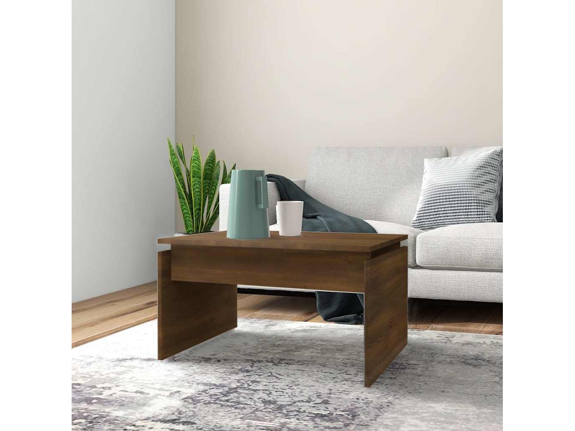 Mesa de centro HARLANV1 de 68x50x38 cm en roble marrón.