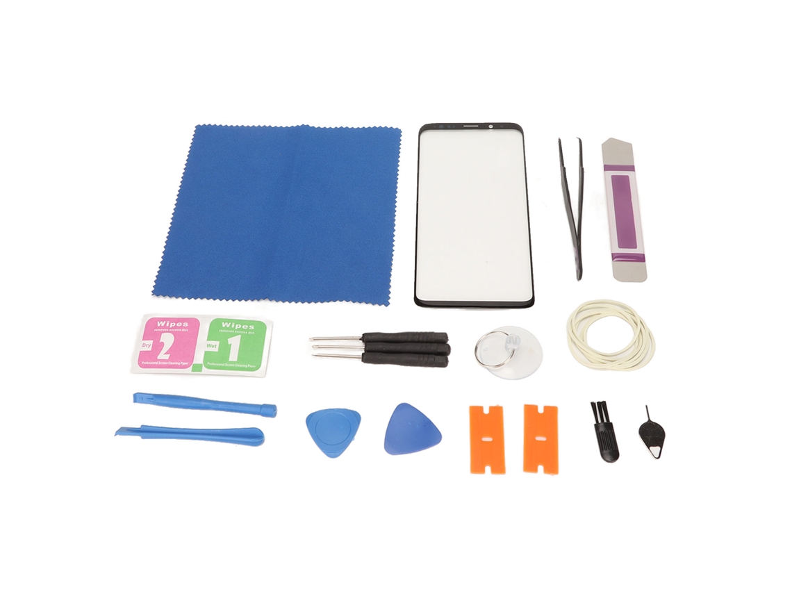 Kit De Reparo E Substituição De Vidro Da Lente Frontal Externa Para Samsung Galaxy S9 Plus G965 Preto