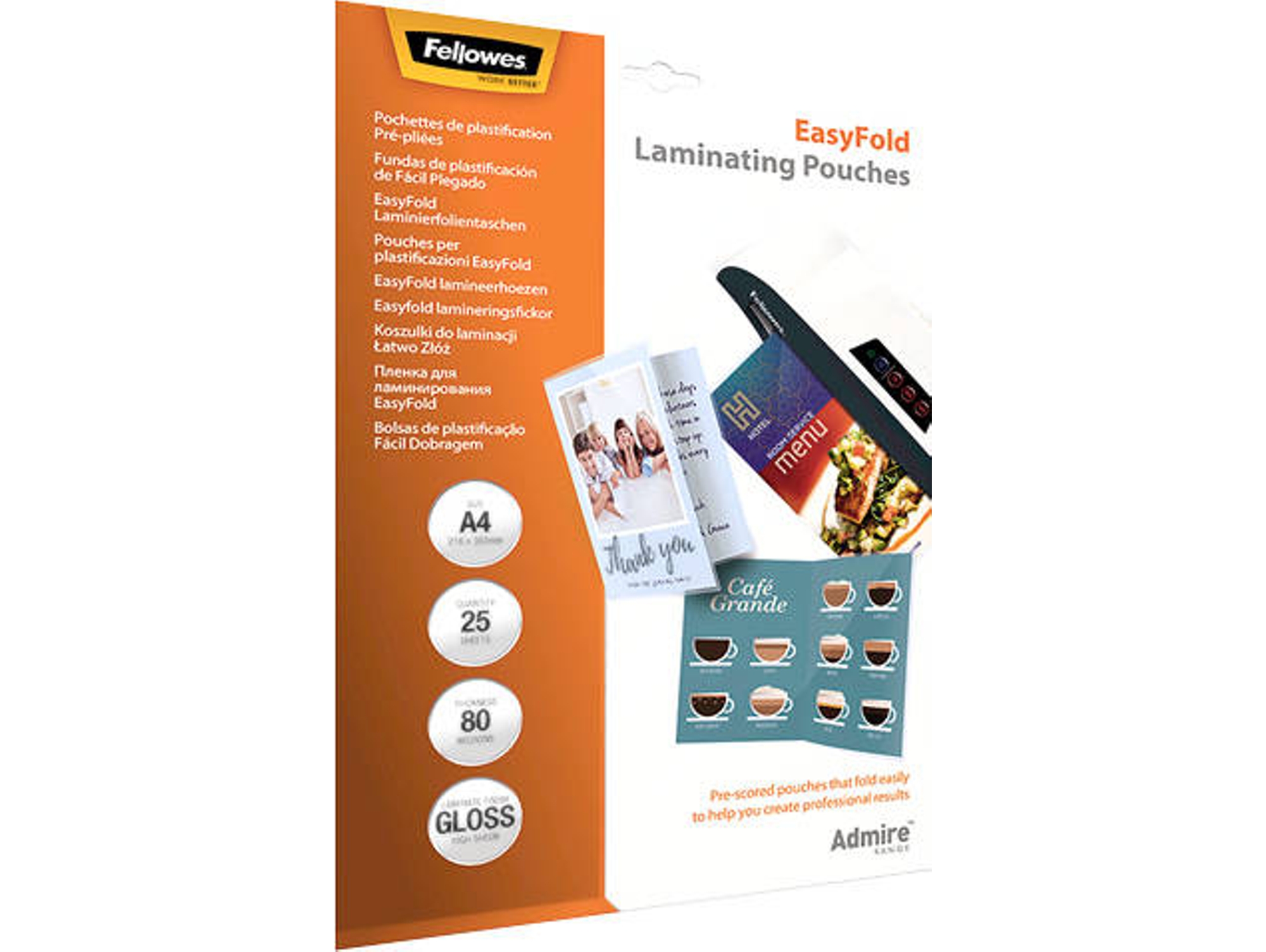 Fundas de Plastificar FELLOWES 5601901 (25 un - A4)