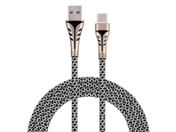 2 Piezas Cable De Carga Y Datos De 1m Usb3.1 Type-c De Aleación De Zinc Trenzado De Nailon Negro