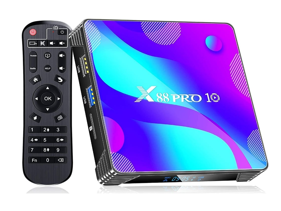 Android TV Box X88 Pro 10 Android TV Box, RK3318 Soporte de