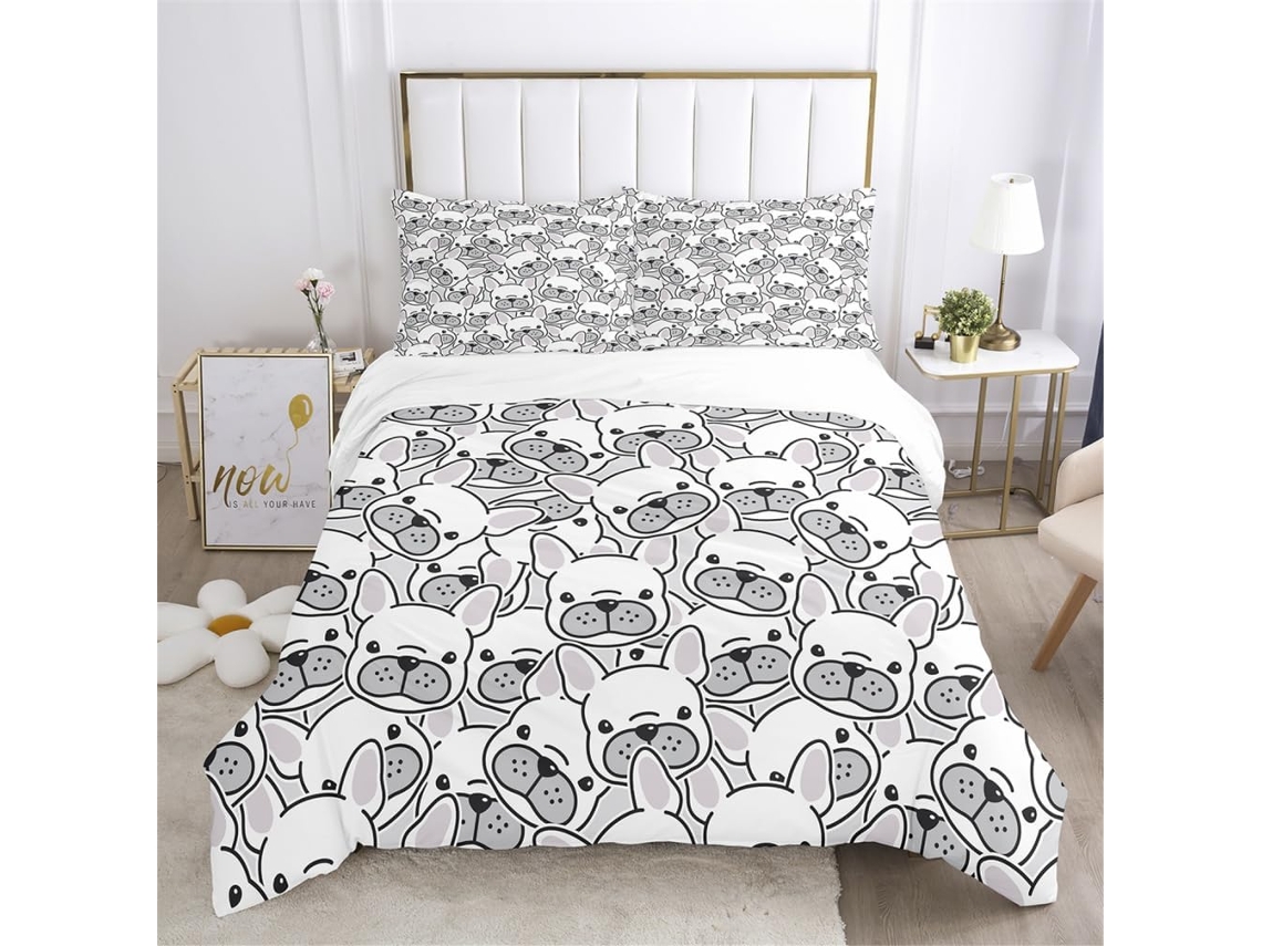 Juego Ropa Cama Estampado Niños Niñas Almohada Material Microfibra Color Juego Funda Nórdica Diseño 140x200 Cm