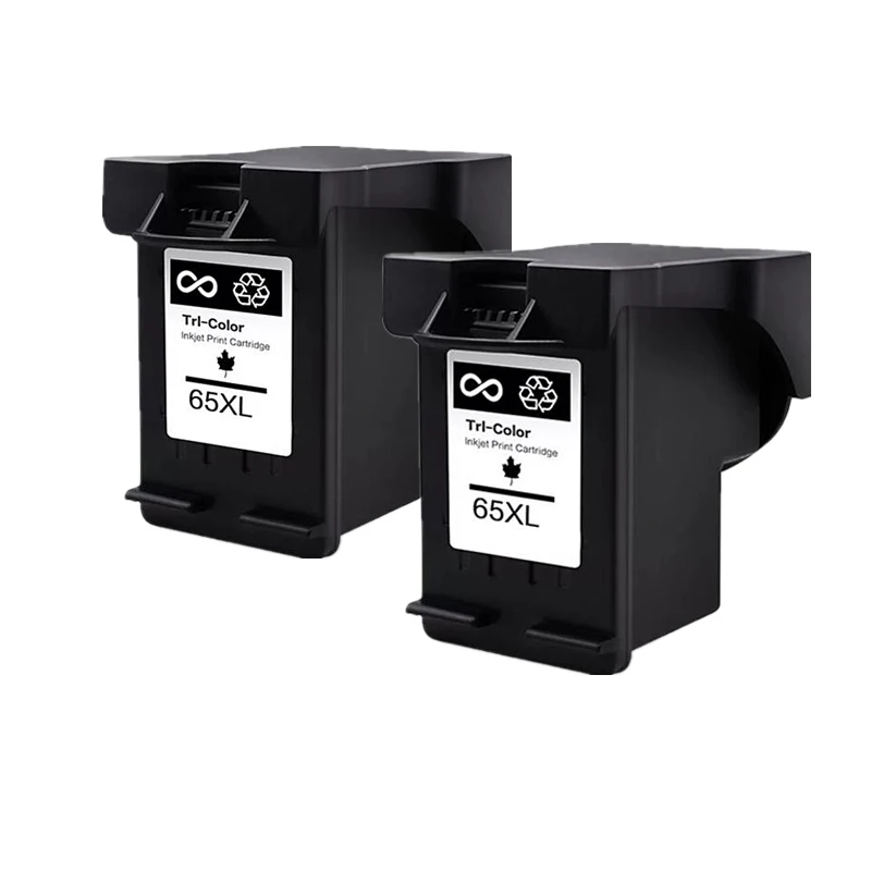 2 Cartuchos De Tinta Remanufacturados Negros N.° 65xl Para Hp Deskjet 2622, 2623, 2624, 2625, 2628, 2630, 2632, 2633 Y 2634.
