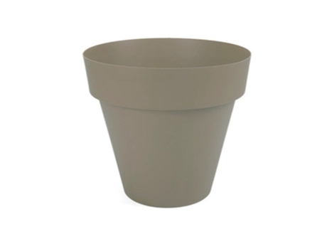 PLASTIKEN TES - Maceta Redonda Clásica Diámetro 26 cm Capacidad 75L Taupe