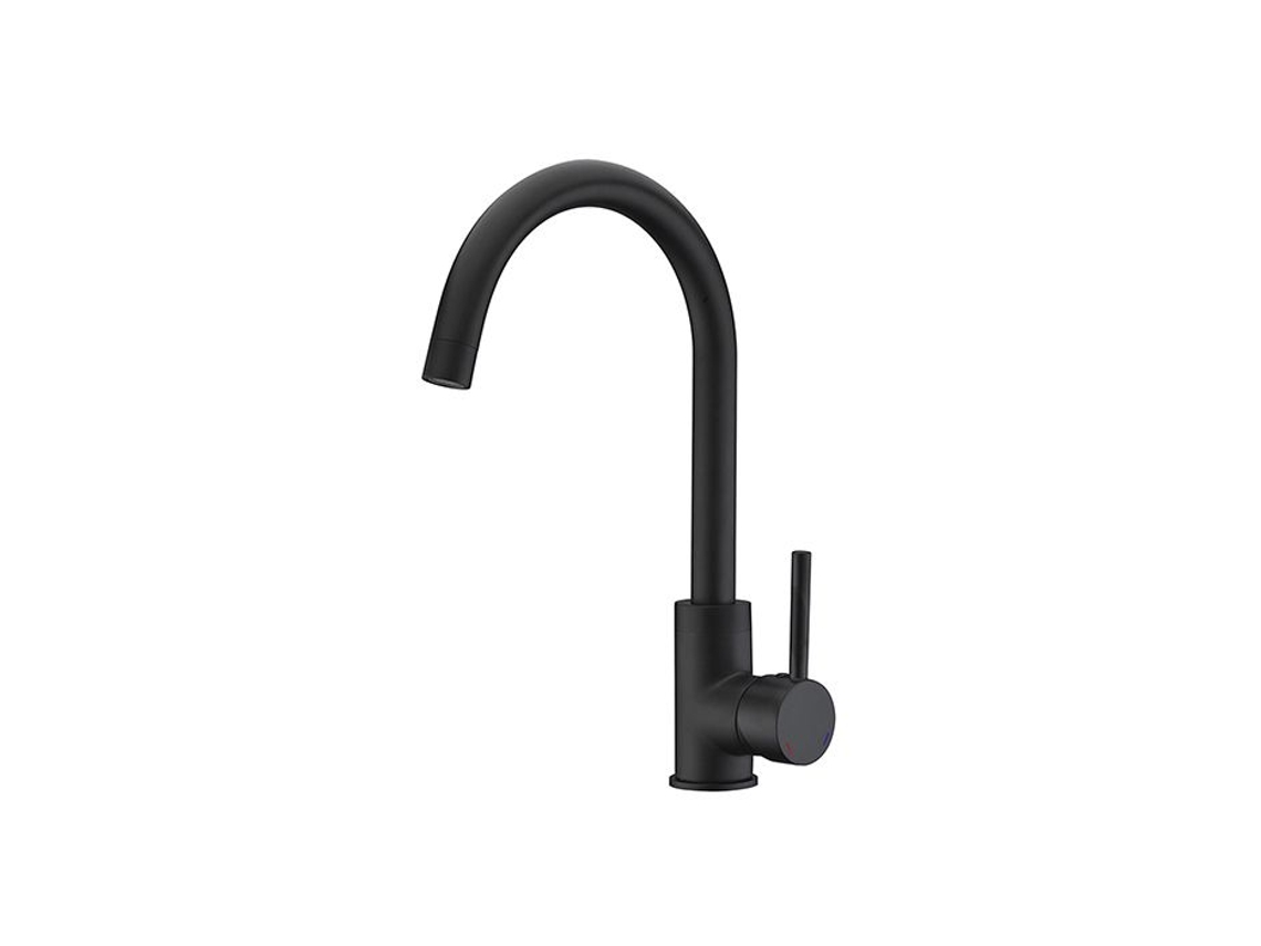 Mezclador de lavabo negro Ilo Rousseau