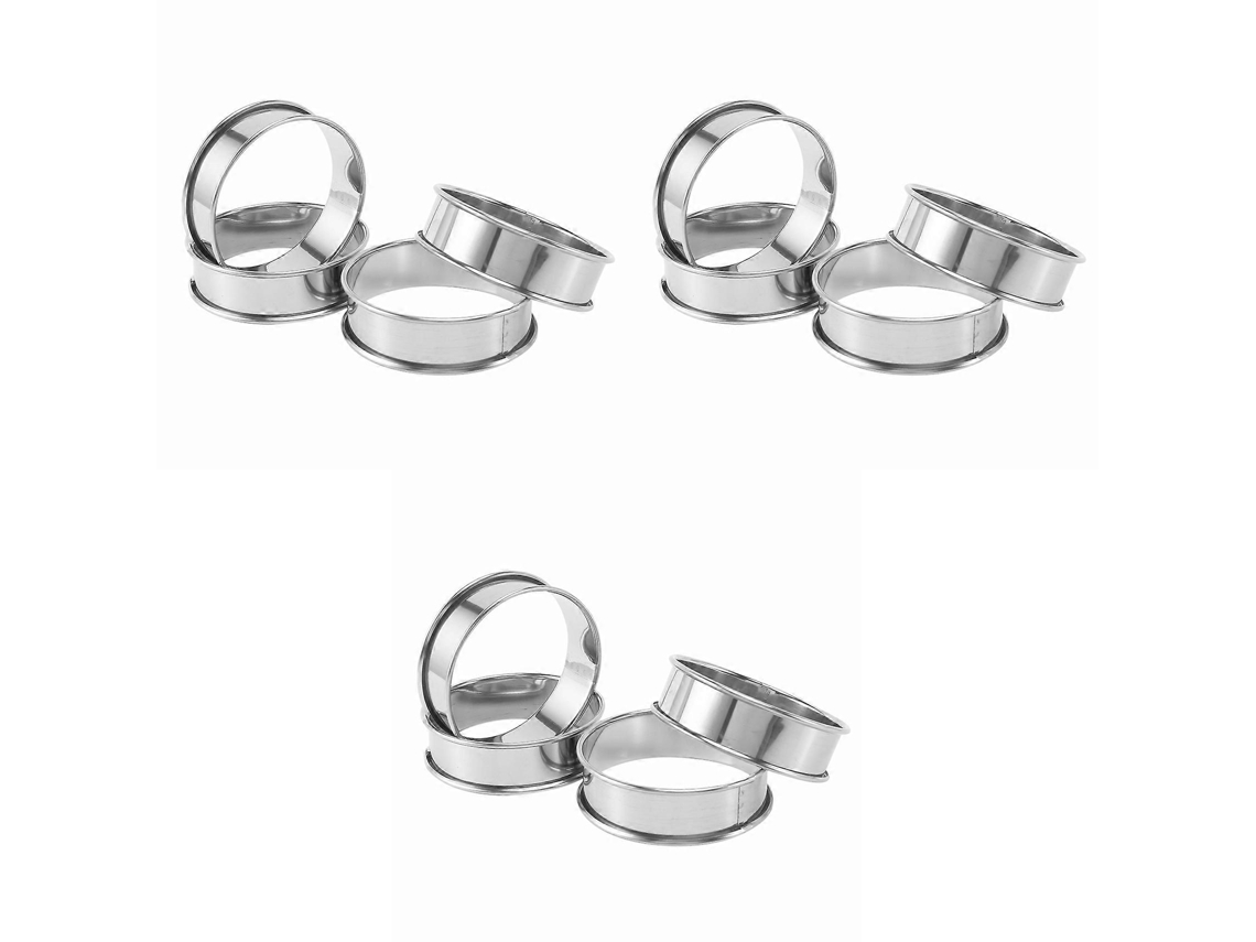 12 anillos plegados para muffins ingleses, crumpets y tartas (para profesionales)