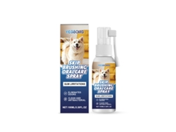 Spray para el cuidado bucal de mascotas: limpia los dientes, elimina el sarro y las manchas, y refresca el aliento.