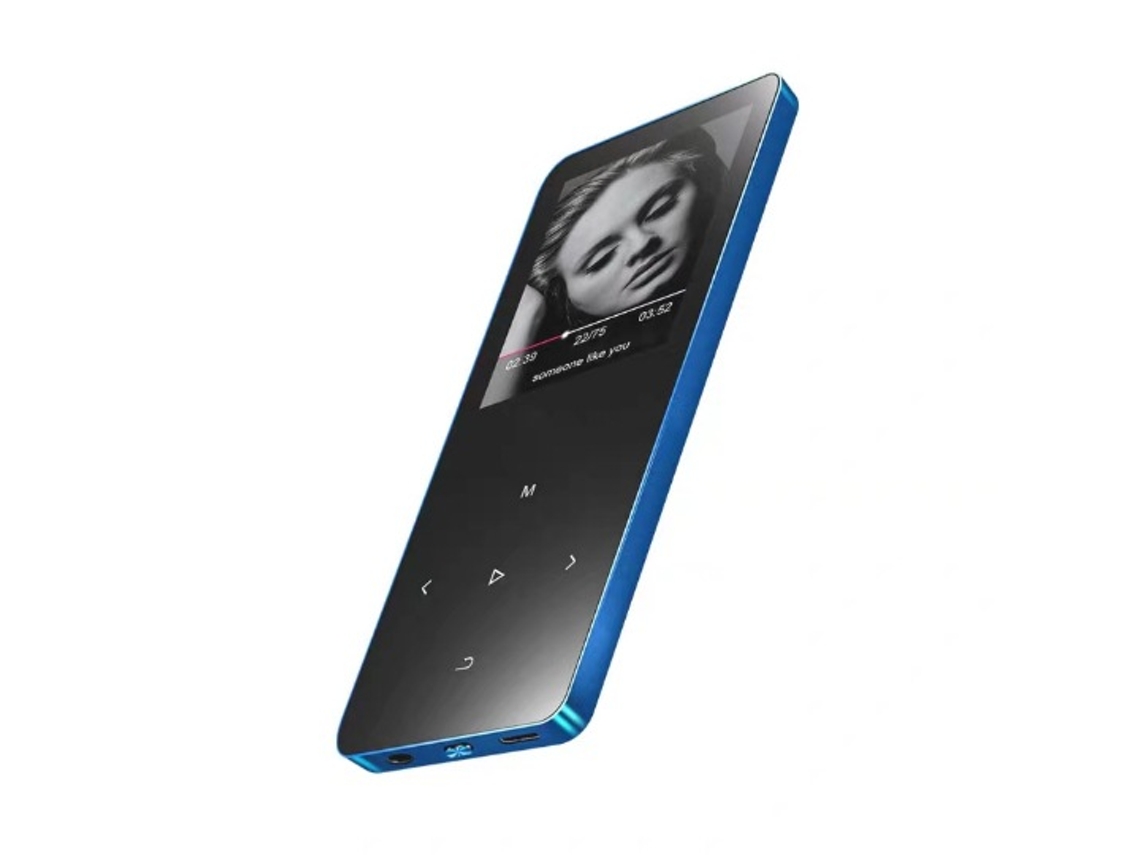 MP3 YIZHOOD X2 (4G) BluetoothPantalla táctil de 1,8 pulgadas Sonido HiFi metálico reproducido externamente Azul