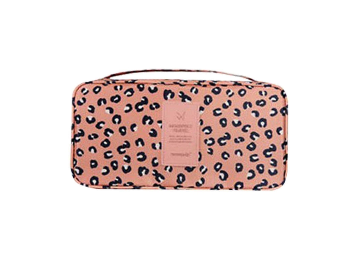 Bolsa organizadora de viaje impermeable y portátil con estampado para ropa interior y sujetadores. Hengjian