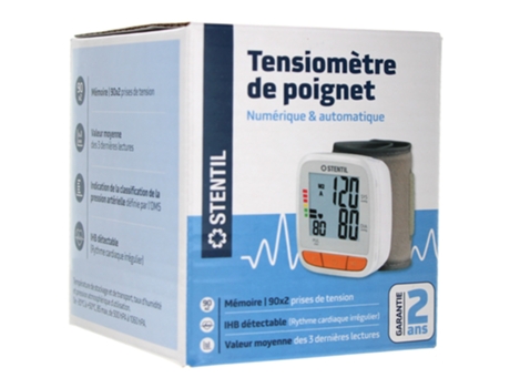 Tensiómetro Monitor de Tensión Arterial de Muñeca STENTIL