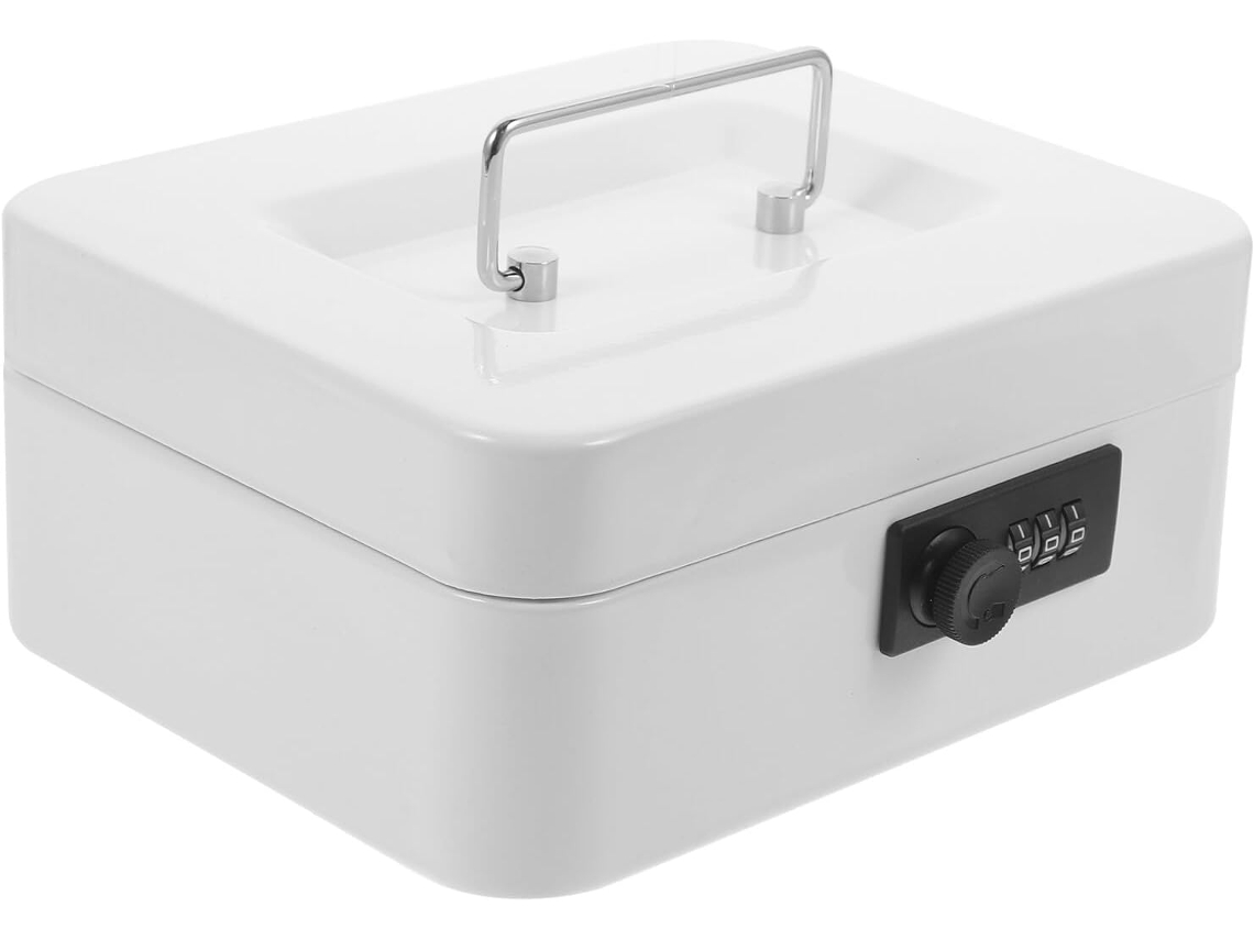 Caja Metálica De Almacenamiento Con Cerradura De Combinación, Pequeña Caja De Seguridad Para Monedas, Caja Fuerte Portátil.