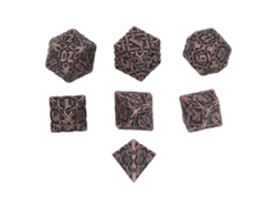 Dan26-set De 7 Dados Metálicos Poliedros Con Patrones Laberinto Para Juegos De Mesa Y Role Playing Tipo 1