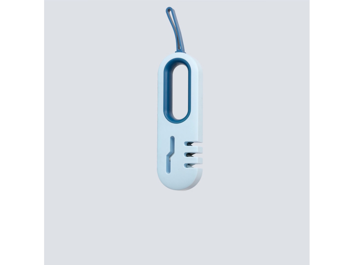 Afilador Portátil De Cuchillos Y Tijeras Con Diseño Para Colgar, Azul, Antideslizante.