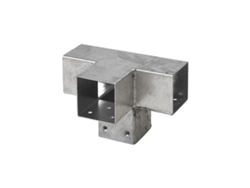 Conector Pérgola Com Extensor Galvanizado Para Postes 12 X 12 Cm Modelo Cubo Por Peça Wovar