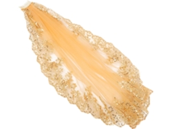 Velo De Novia Largo Dorado Con Lentejuelas Y Peineta Metálica, Accesorio Para El Cabello Para Bodas.
