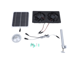 Kit de ventilador de extracción solar doble de 20 W para gallineros, invernaderos, granjas y casetas de mascotas - Resistente al agua